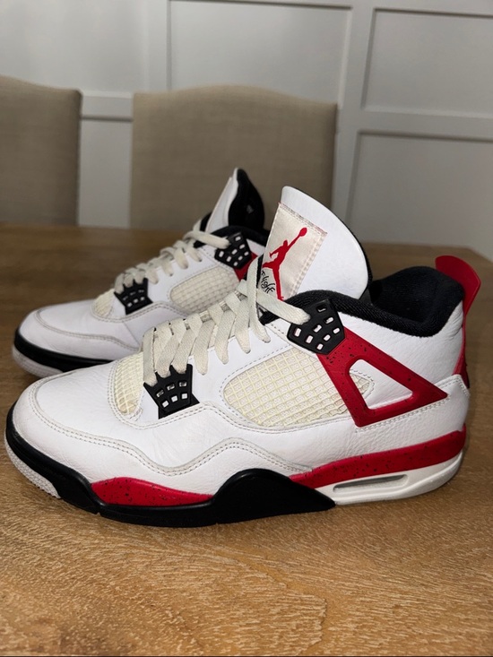 Nike Air Jordan 4 Retro “Red Cement” Men’s Size 8.5 White Fire Red Black Grey main image 7